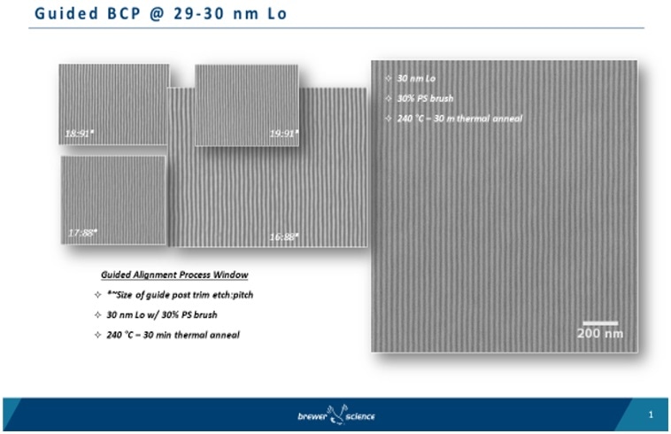 Guided BCP @ 29-30 nm Lo. (Source: Brewer Science Inc.)