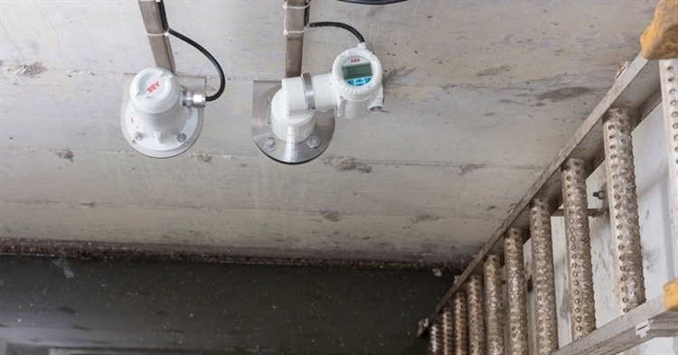 ABB laser level transmitters used in municipal wells to measure wastewater level.