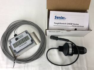 The TMV Control Fuel Monitoring system is comprised of TMV Control Fuel Level Display and a Senix ToughSonic CHEM 10 Level Sensor.