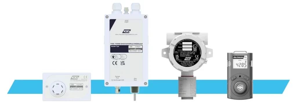 Using O2 gas detectors to monitor for CO2