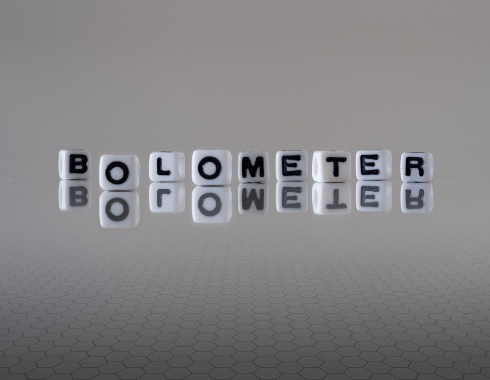 bolometer concept represented by wooden letter tiles