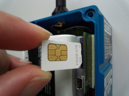 Modem with SIM card slot.