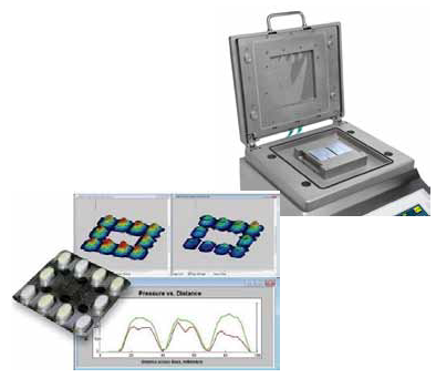 The Bonfiglioli pill pack machine includes a pressure mapping feature that identifies leaks in pill packs.