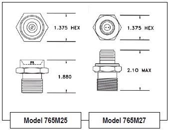 High Intensity Acoustic Sensors: Models 765M25 & 765M27