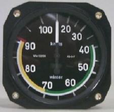Winter 1 turn Air Speed Indicator (ASI) 7213 from Airplan Flight Equipment