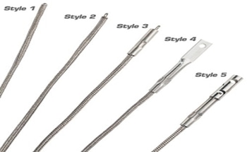 Thermocouples with Ceramic Fiber Insulation with Inconel Overbraid to Measure Temperatures up to 1090 °C