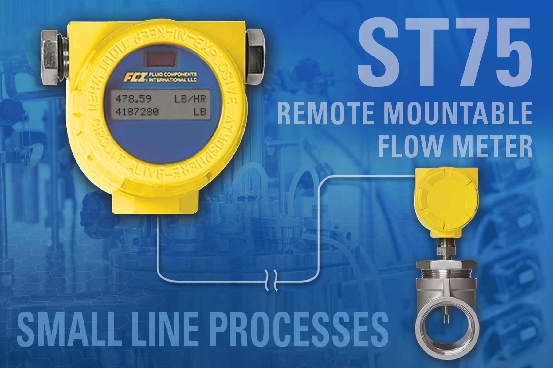 Remote Mountable Flow Meter for Small Line Processes In Hazardous Or Hard-To-Reach Locations