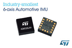 Tiny 6-Axis Inertial Measurement Unit for Automotive Applications from STMicroelectronics