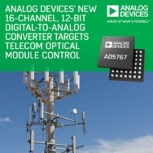 Analog Devices’ 16-Channel, 12/16-Bit Digital-to-Analog Converters Target Telecom Optical-Module Control