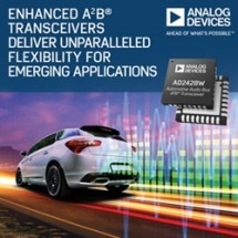 Analog Devices Enhanced A2B Transceivers Deliver Unparalleled Flexibility for Emerging Applications