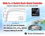 TI Debuts New Wide VIN Four-Switch Buck-Boost Controller